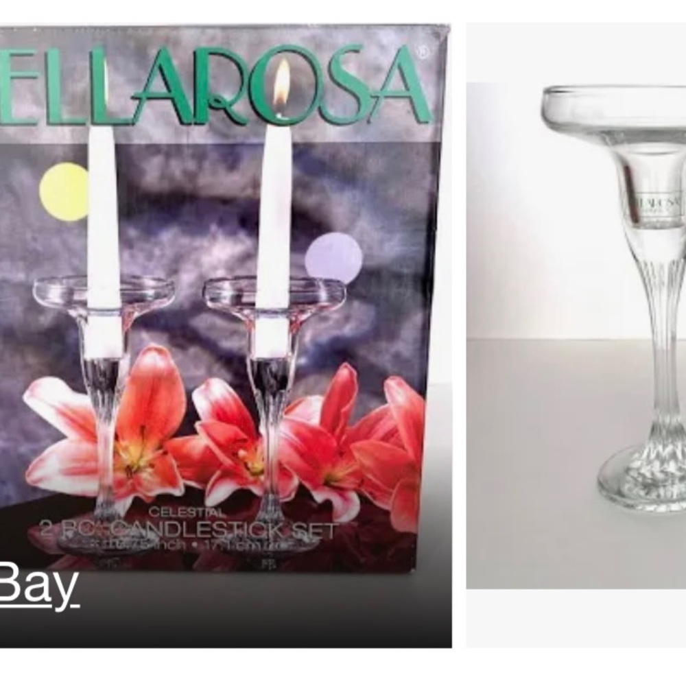 Tapered crystal candle holders
